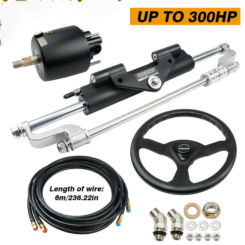 300HP Boat Hydraulic Steering Cylinder Replaces For Yamaha Mercury BayStar Teleflex Marine Outboard Steering Boat Accessories