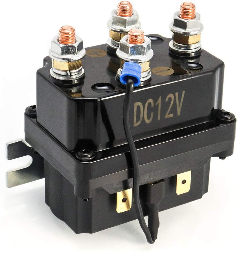 Solenoid Relay, 12V 500A Winch Relay Solenoid Replacement Contactor for 8000-15000lb ATV UT Winch Control