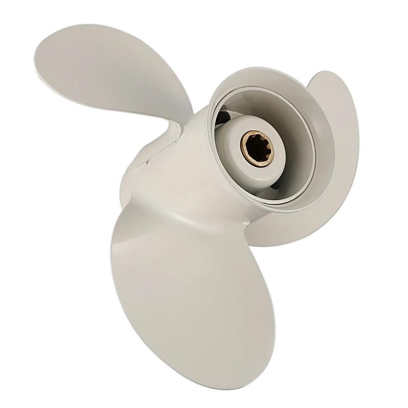 9 1/4 X 9-J New Aluminum Alloy 3 Blade Outboard Propeller for Yamaha 9.9-15Hp